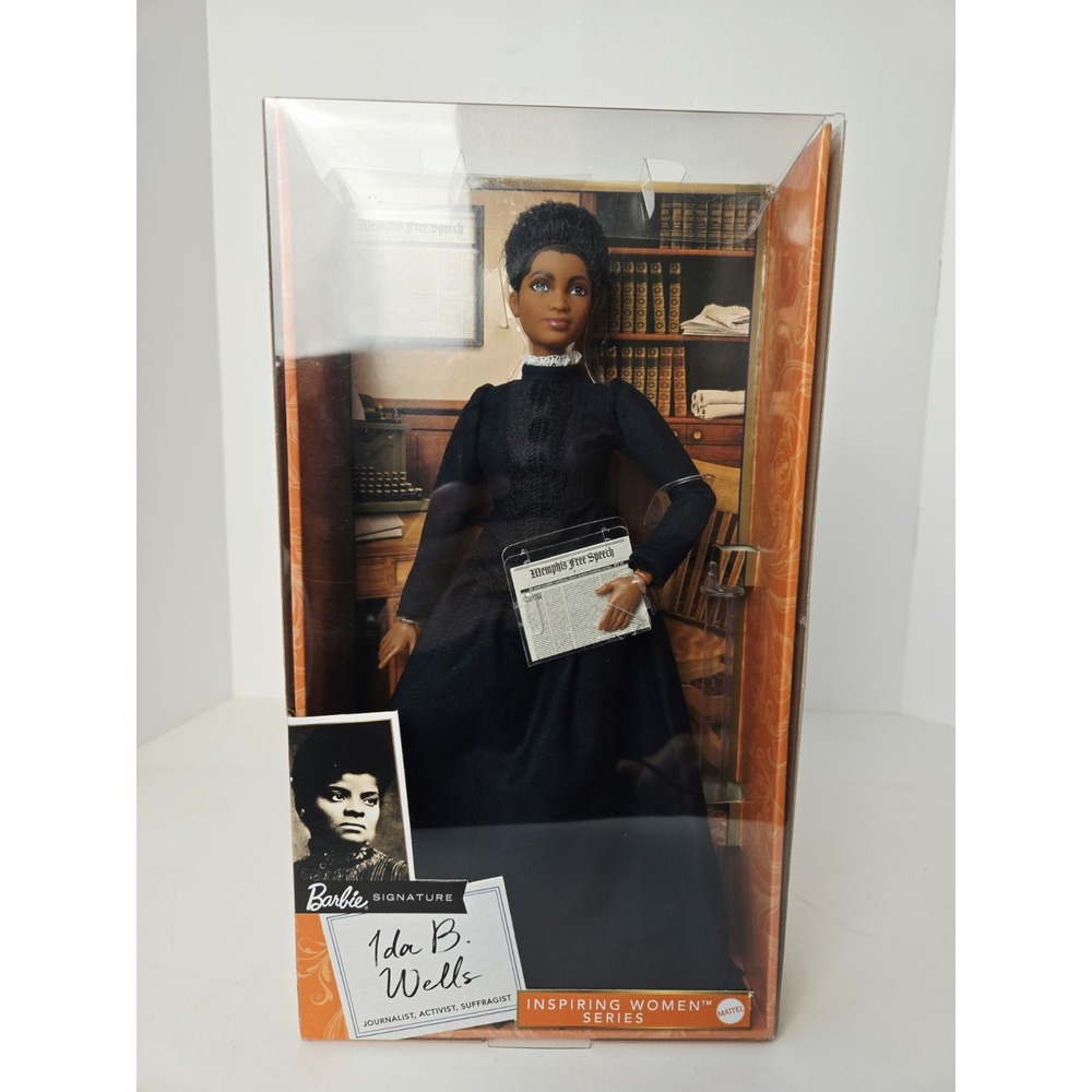 Mattel Barbie doll Ida B wells Inspiring Women Series HCB80